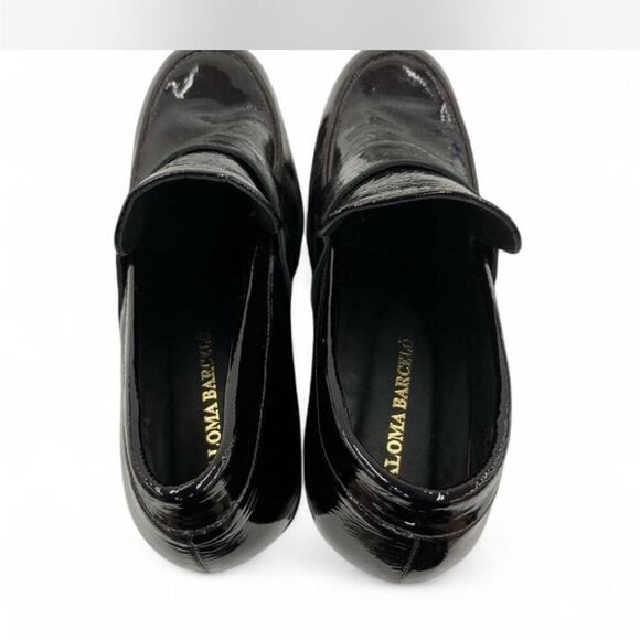 |Paloma Barceló| Black Patent Leather Platform Loafers Woman’s EU 39 or 8.5 US - Picture 5 of 6